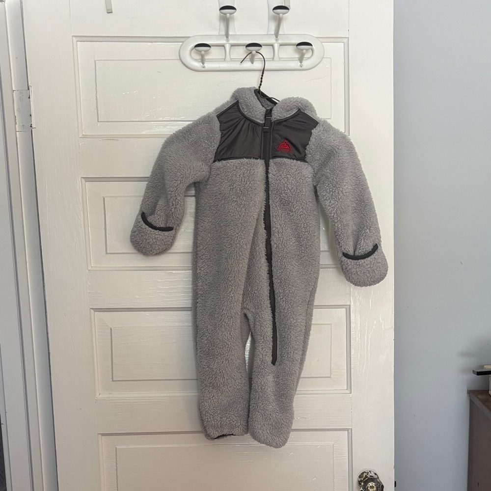 Snozu Gray Fleece Kids One Piece